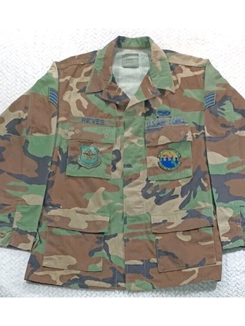 U.S. Air Force USAF E5 Staff Sargent Field Combat Jacket - Sz M Regular Vintage